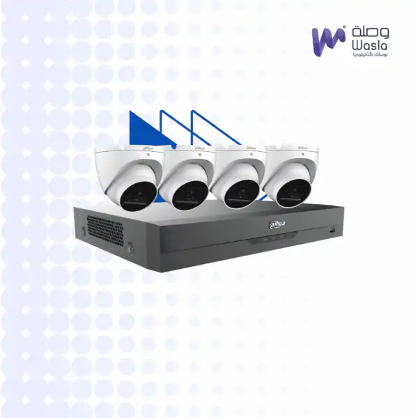 باقة المراقبة المتكاملة من Dahua – 4 كاميرات داخلية بدقة 5 ميجابكسل