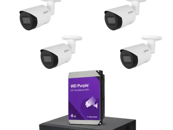 بكج كاميرات مراقبة خارجية شبكية بدقة 8 ميجابيكسل