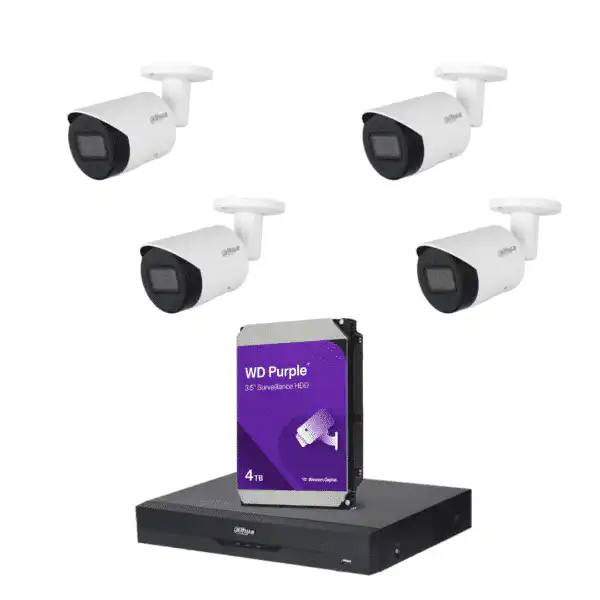 بكج كاميرات مراقبة خارجية شبكية بدقة 8 ميجابيكسل