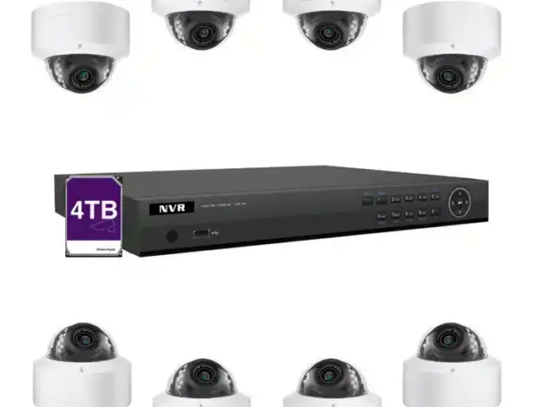 باقة أمان متكاملة من هيكفيجن، تشمل 8 كاميرات مراقبة داخلية بدقة 8 ميجا بيكسل