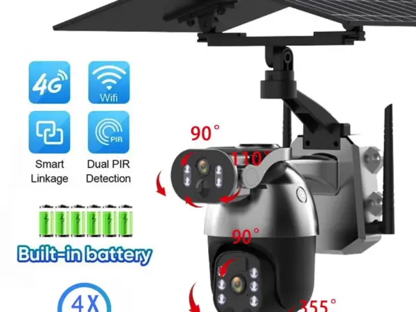 كاميرا شمسية بعدستين ملونة بجودة 6 ميجا  بشريحة