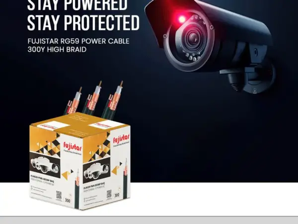 كيبل RG59 كواكسيل عالي الجودة مخصص لكاميرات المراقبة التناظرية (Analog)