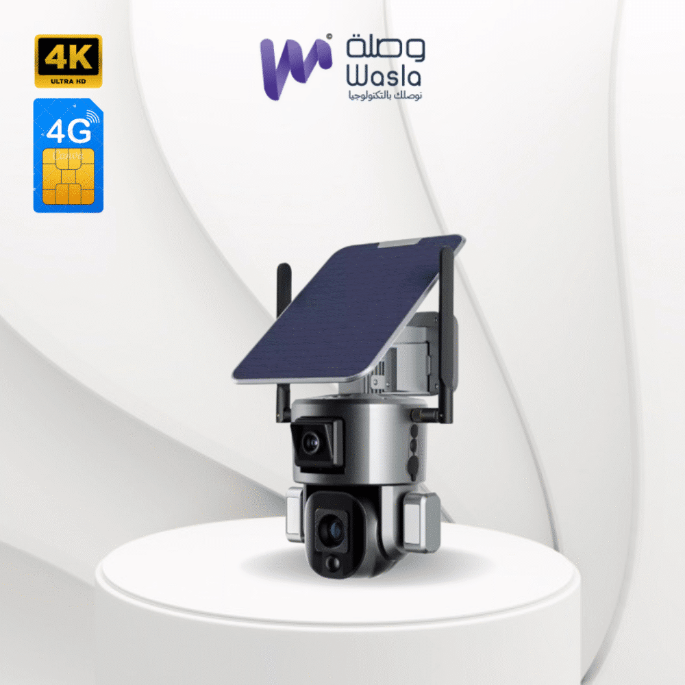 كاميرا مراقبة 4G بالطاقة الشمسية بدقة 4K من MS1 بعدستين وتقريب بصري 20X، تعمل على شريحة SIM ، مثالية للمواقع البعيدة بدون كهرباء أو إنترنت.