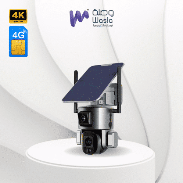 كاميرا مراقبة 4G بالطاقة الشمسية بدقة 4K من MS1 بعدستين وتقريب بصري 20X، تعمل على شريحة SIM ، مثالية للمواقع البعيدة بدون كهرباء أو إنترنت.