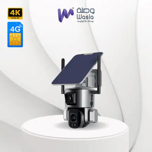 كاميرا مراقبة 4G بالطاقة الشمسية بدقة 4K من MS1 بعدستين وتقريب بصري 20X، تعمل على شريحة SIM ، مثالية للمواقع البعيدة بدون كهرباء أو إنترنت 