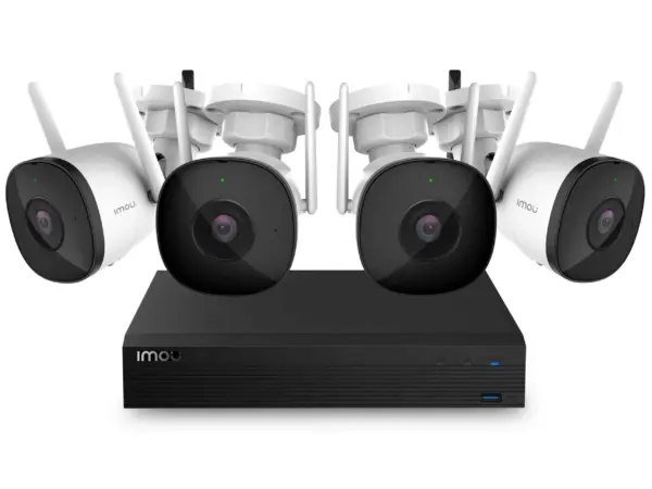مجموعة المراقبة الالسلكية IMOU 4 قنوات / 4 كاميرات Bullet 2C بدقة 1080P Wi Fi NVR KIT