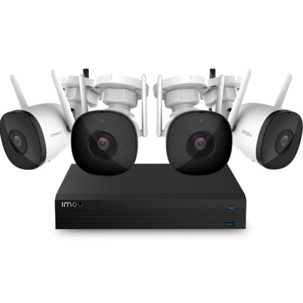 مجموعة المراقبة الالسلكية IMOU 4 قنوات / 4 كاميرات Bullet 2C بدقة 1080P Wi-Fi NVR KIT