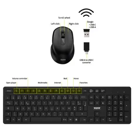 24 ghz wireless pack azerty keyboard mouse 1