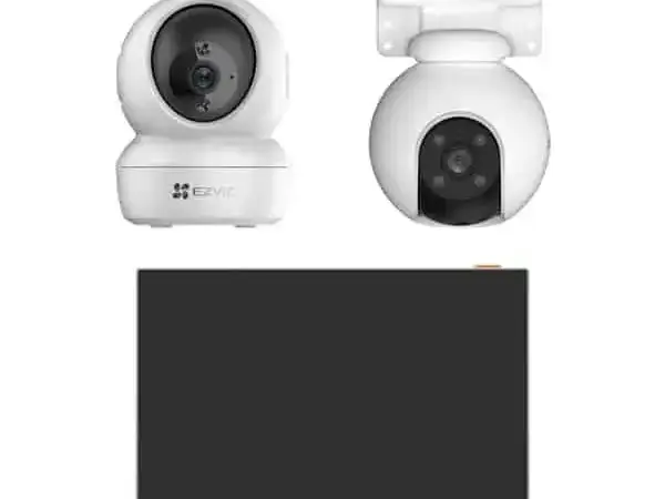 مجموعة كاميرات خارجية وداخلية مع شاشة ذكية للعرض