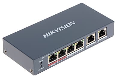 محول Hikvision DS-3E0106HP-E بسرعة 10/100 ميجابت في الثانية