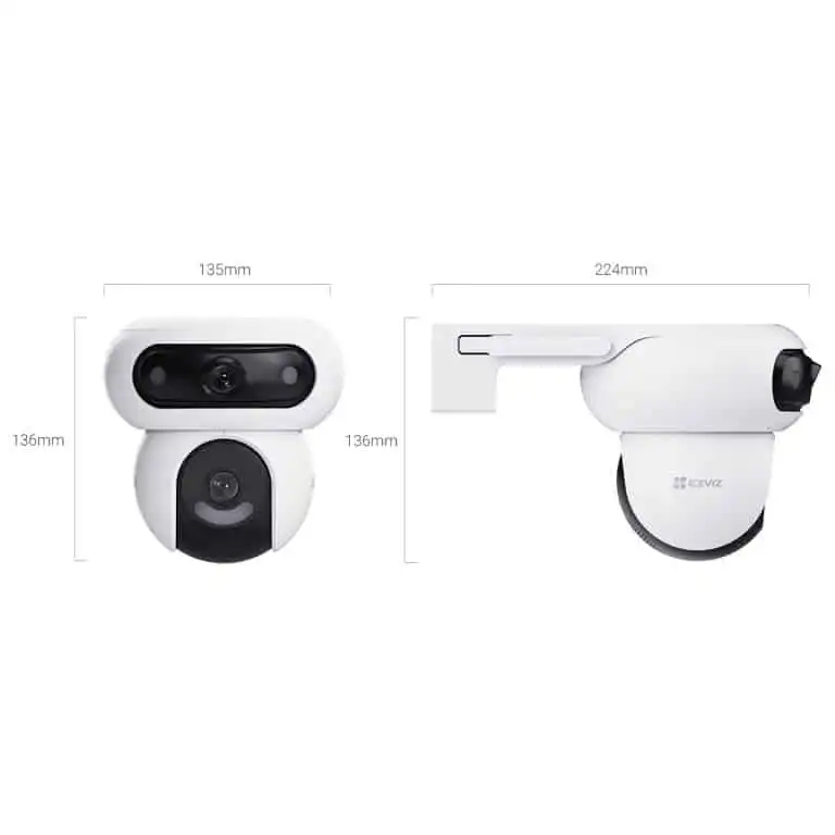 كاميرا شمسية عدستان بدقة 2K+ لمراقبة منطقتين في وقت واحد 2 كاميرا شمسية عدستان بدقة 2K+ لمراقبة منطقتين في وقت واحد الصورة 2