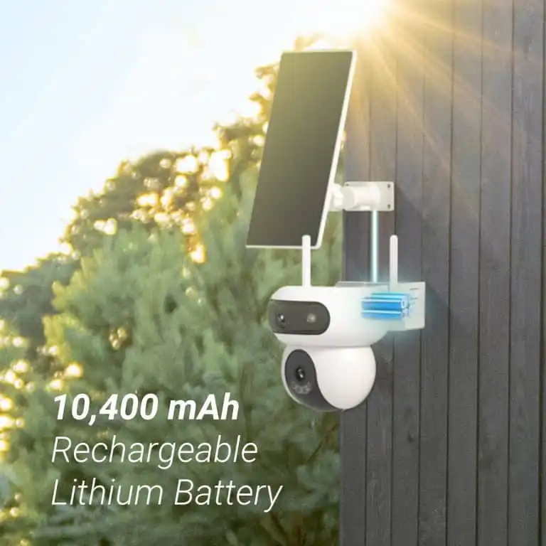 كاميرا شمسية عدستان بدقة 2K+ لمراقبة منطقتين في وقت واحد 5 كاميرا شمسية عدستان بدقة 2K+ لمراقبة منطقتين في وقت واحد الصورة 5