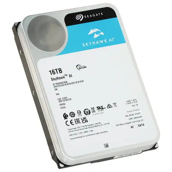 هارد ديسك مراقبة Seagate SkyHawk AI 16TB – أداء ذكي وموثوق 24/7