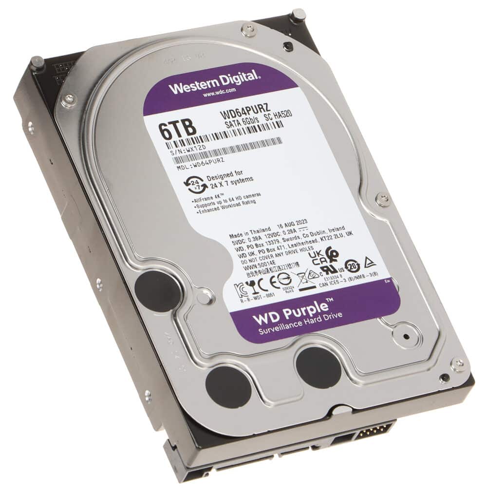 ذاكرة مراقبة WD Purple 6 تيرابايت – مصمم للعمل على مدار الساعة 24/7