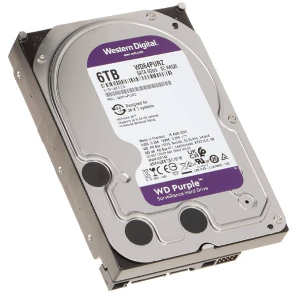ذاكرة مراقبة WD Purple 6 تيرابايت – مصمم للعمل على مدار الساعة 24/7