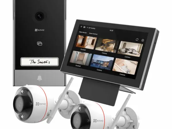 طقم انتركم وكاميراتين سلكي ذكي من ايزيفز