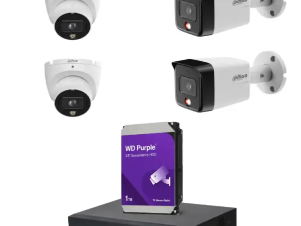 باقة ليلي نهاري كاميرات مراقبة داهوا خارجية 6 ميجا شبكية