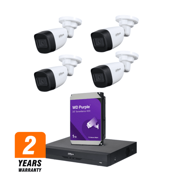 باقة أمان بلس – كاميرات داهوا خارجية 5 ميجا بكسل
