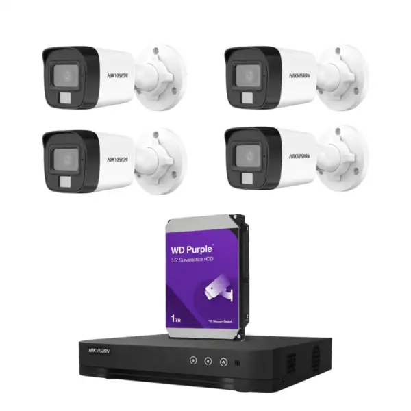 متجر وصلة 62 4 كاميرات خارجية بدقة 6 ميجا من Hikvision